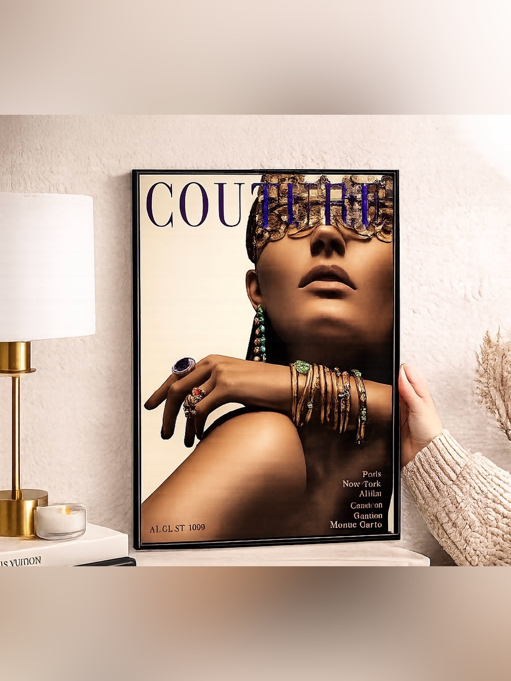 Vintage Couture Magazine Cover Wall Art Fashion Decor Glam Print August 1968